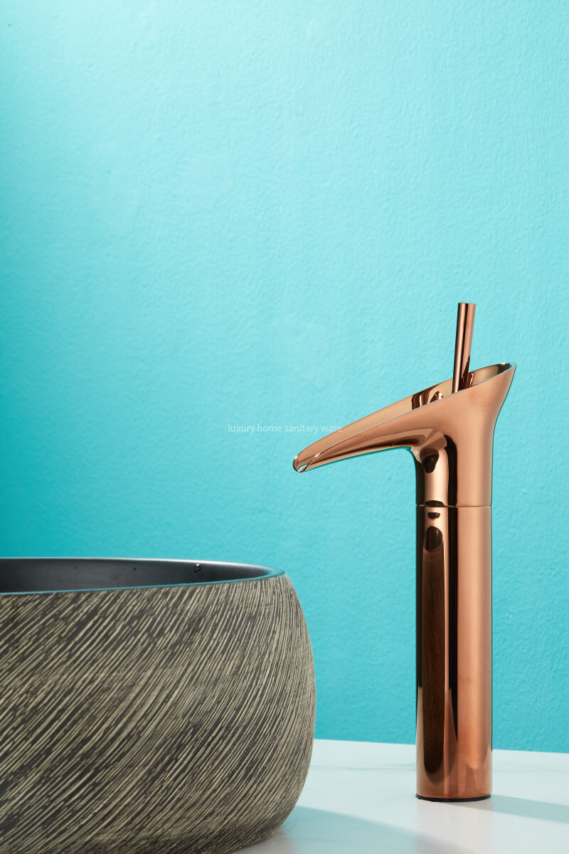 Factory Direct High-end Wine Glasses-rose Gold Ancient Wine Glasses Waterfall Hot and Cold Taps. details