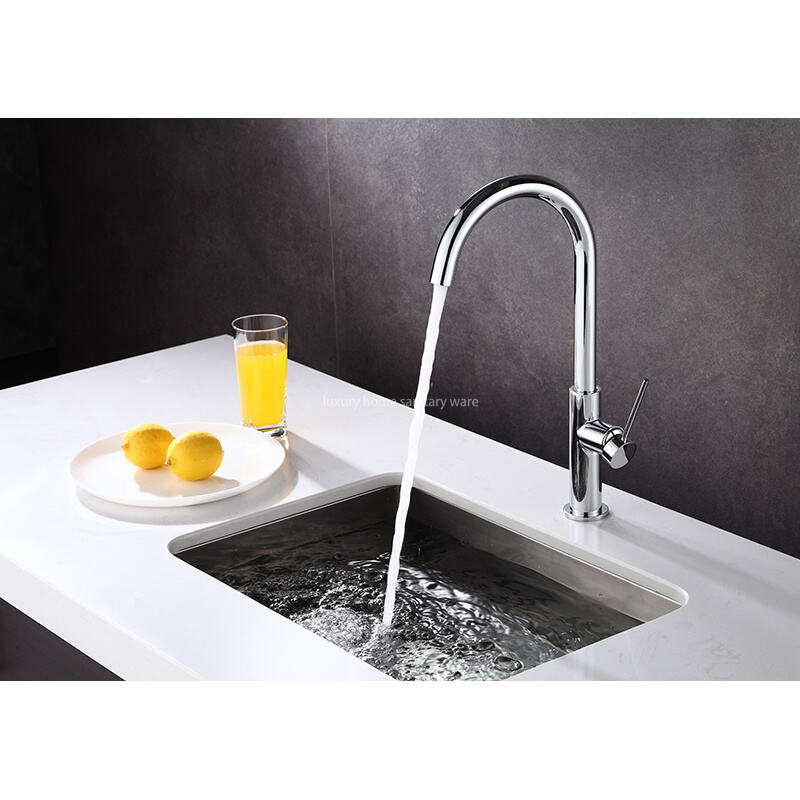 Modern Simple Kitchen Sink Faucet Household Hot and Cold Multifunctional Telescopic Rotary Pull Faucet manufacture