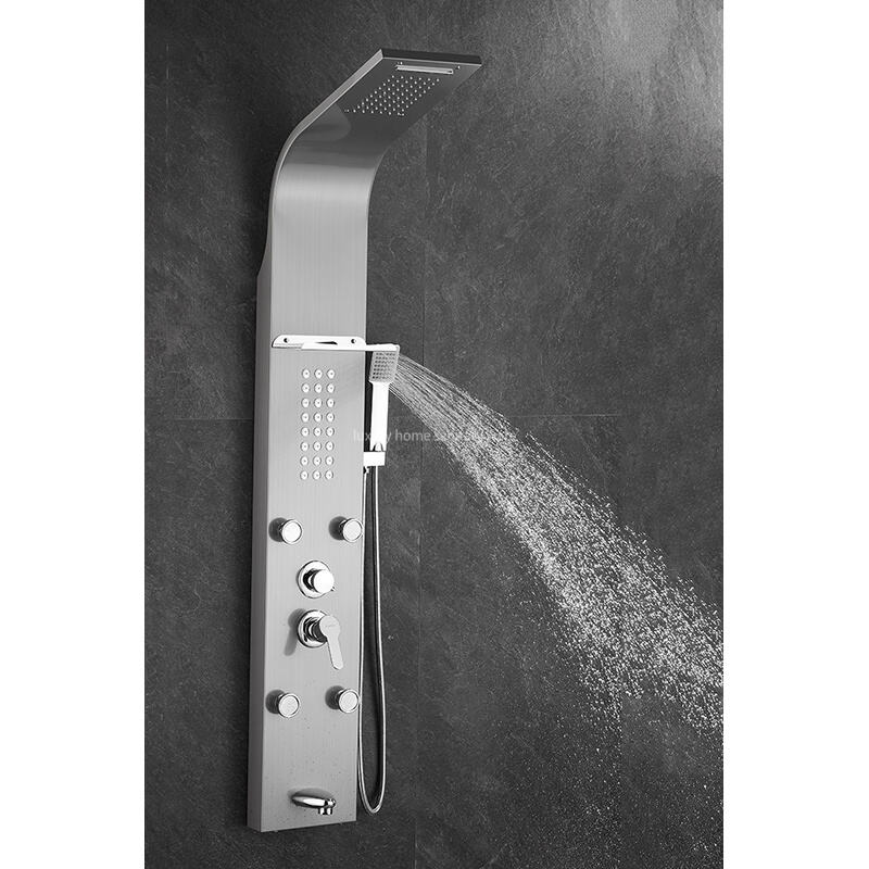 Best-selling Luxury Electroplating Shower Screen Multifunctional Bathroom Wall-mounted Waterfall Shower Panel supplier