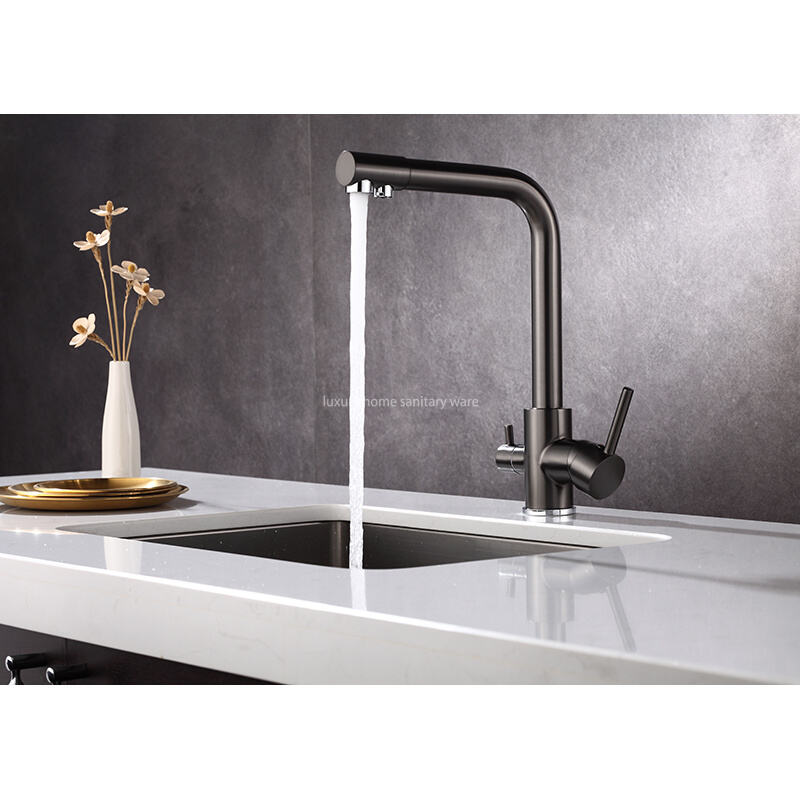 Modern Design Direct Drinking Water Kitchen Faucet Single Handle Ceramic Valve Pull-out Water Purification Faucet Single Hole details