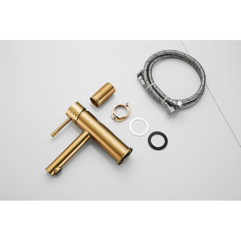 Hot Luxury Home New Bathroom Bidet Faucet Basin Short Straight Mouth-carved Handle-brushed Gold details