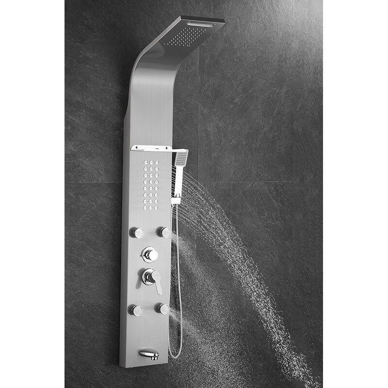 Best-selling Luxury Electroplating Shower Screen Multifunctional Bathroom Wall-mounted Waterfall Shower Panel manufacture