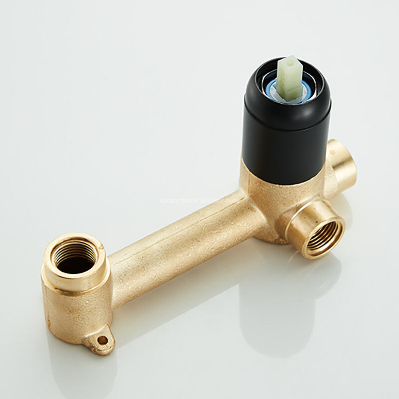 Factory Wholesale Hidden Carved Handle Black Bathroom Faucet 2 Hole Brass Sanitary Ware Basin Bathroom Faucet supplier