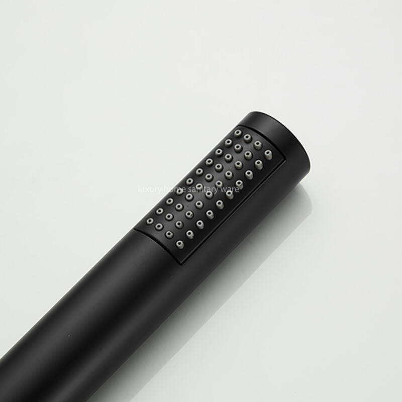 Factory Direct Black Shower Suit Wall-mounted High-pressure Shower Faucet Suit Household Concealed Bathroom Shower Faucet details