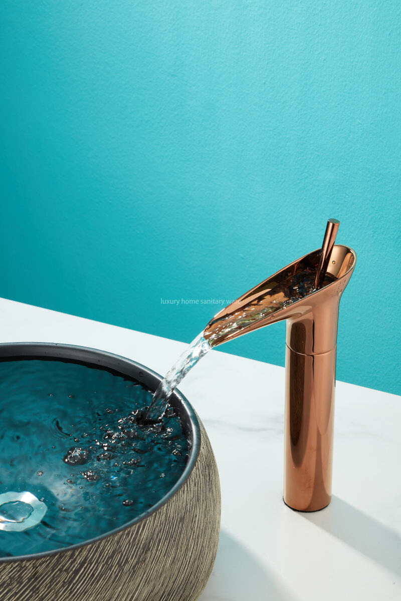 Factory Direct High-end Wine Glasses-rose Gold Ancient Wine Glasses Waterfall Hot and Cold Taps. factory