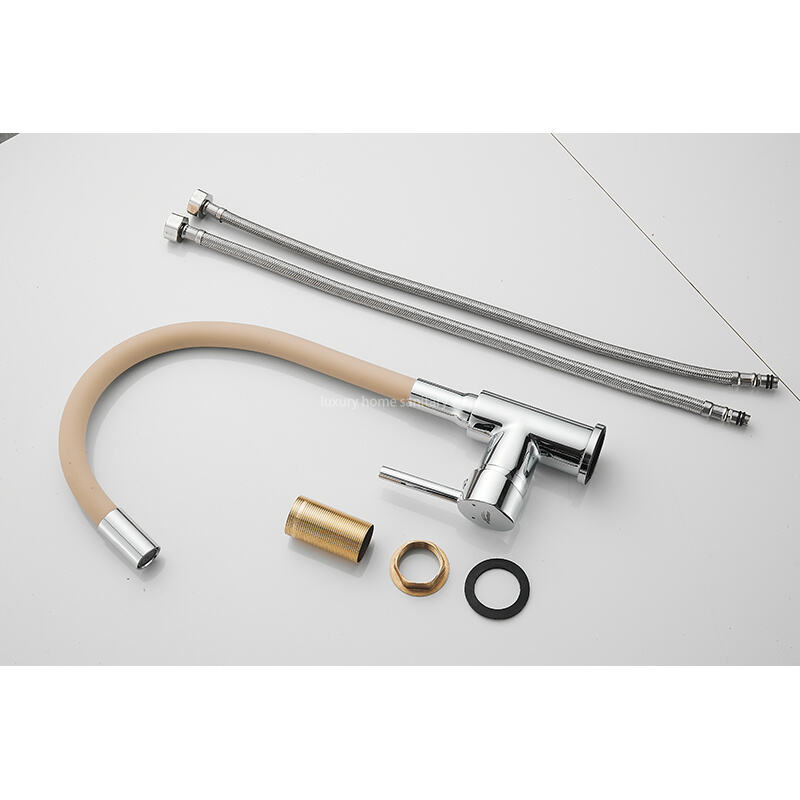 Best-selling Kitchen Deck Is Equipped with 360 Faucet, High-quality Universal Faucet-khaki Hot and Cold Mixer Faucet factory
