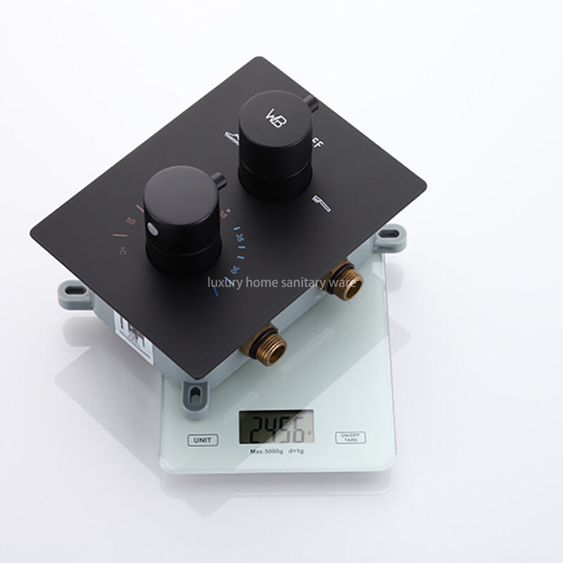 Concealed Built-in Shower Shower Set Round Thick Top Spray Built-in Hotel Bathroom Black Shower Set details