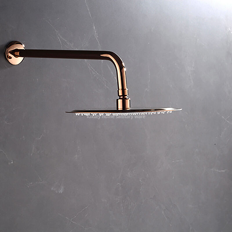 Best Selling Rose Gold Concealed Shower Set Modern Home Hotel Bathroom Shower Faucet with Hand Shower manufacture