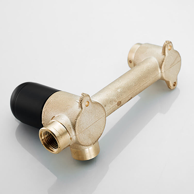 Factory Wholesale Hidden Carved Handle Black Bathroom Faucet 2 Hole Brass Sanitary Ware Basin Bathroom Faucet factory