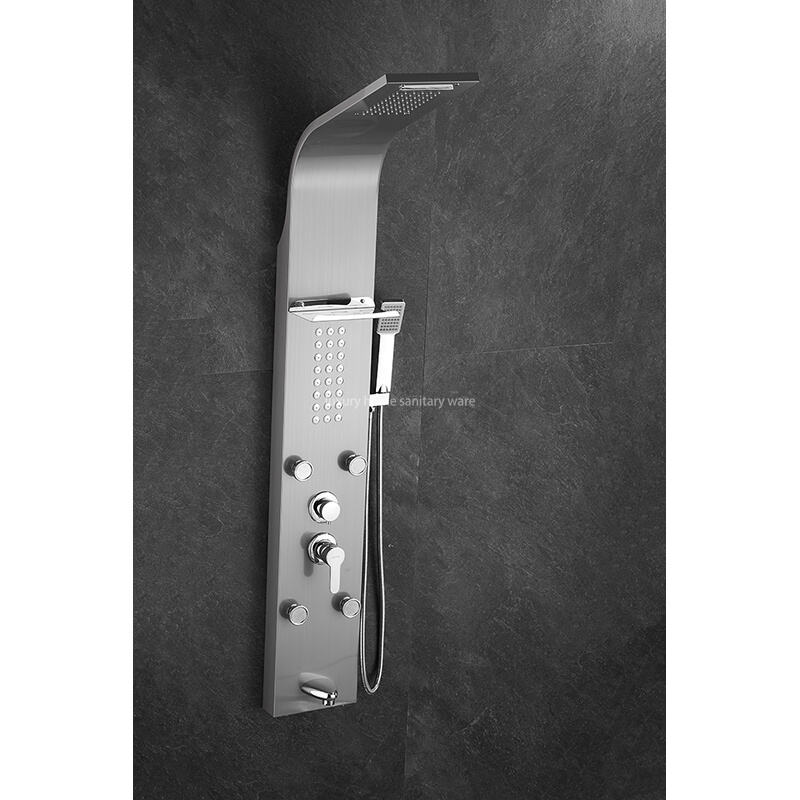 Best-selling Luxury Electroplating Shower Screen Multifunctional Bathroom Wall-mounted Waterfall Shower Panel supplier