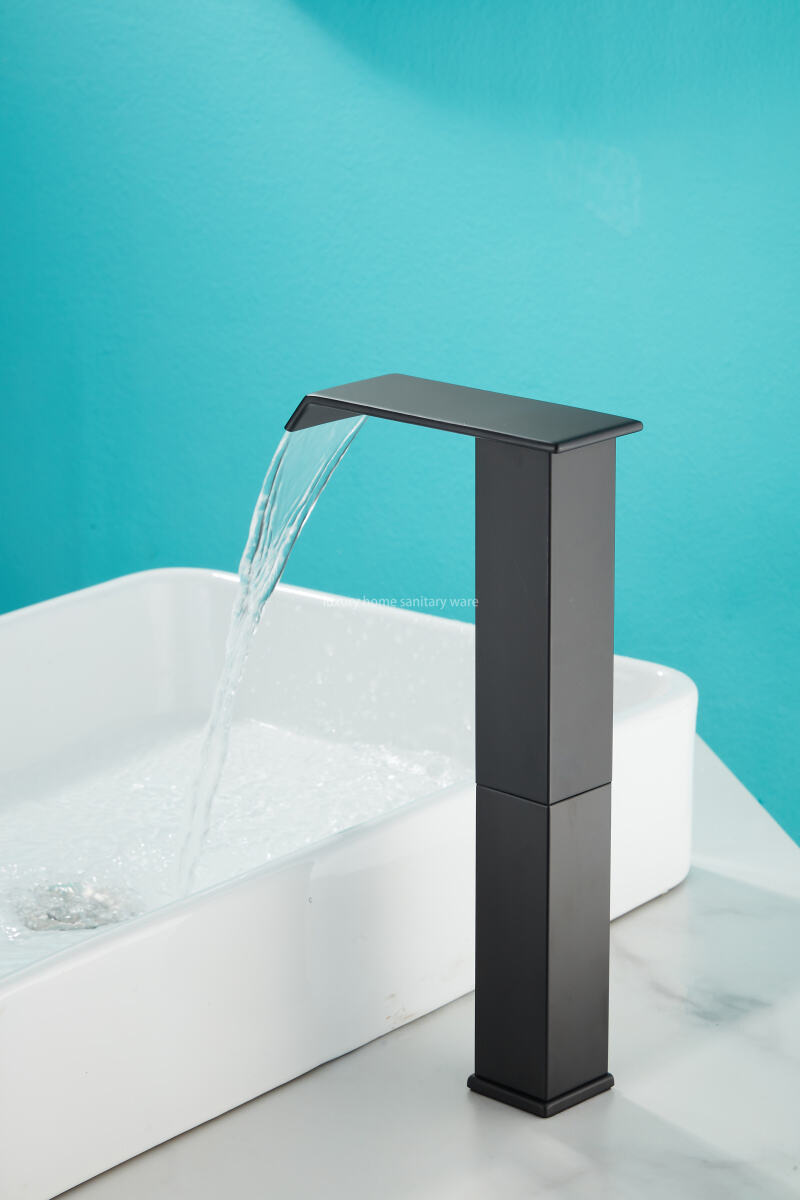 Factory Wholesale Automatic Non-touch Sensor Waterfall Electroplating Basin Faucet Induction Quartet High. manufacture