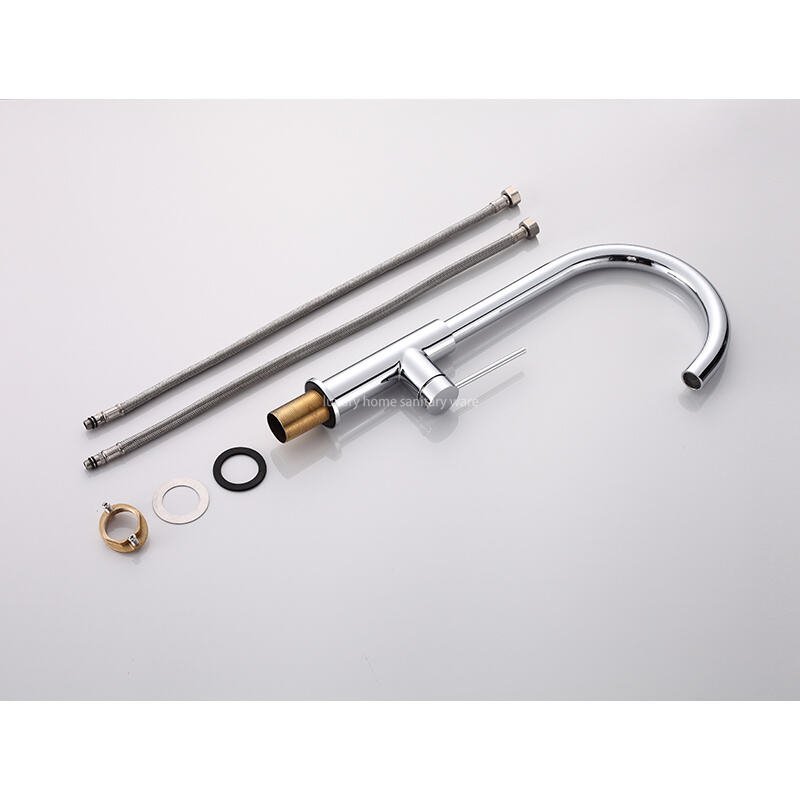 Modern Simple Kitchen Sink Faucet Household Hot and Cold Multifunctional Telescopic Rotary Pull Faucet supplier