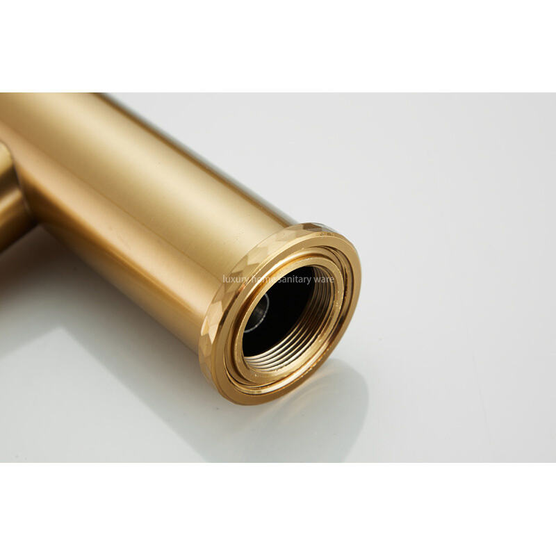 Luxury Home New Basin Washbasin Long Mouth-carved Handle-brushed Gold Bathroom Bidet Faucet Table manufacture