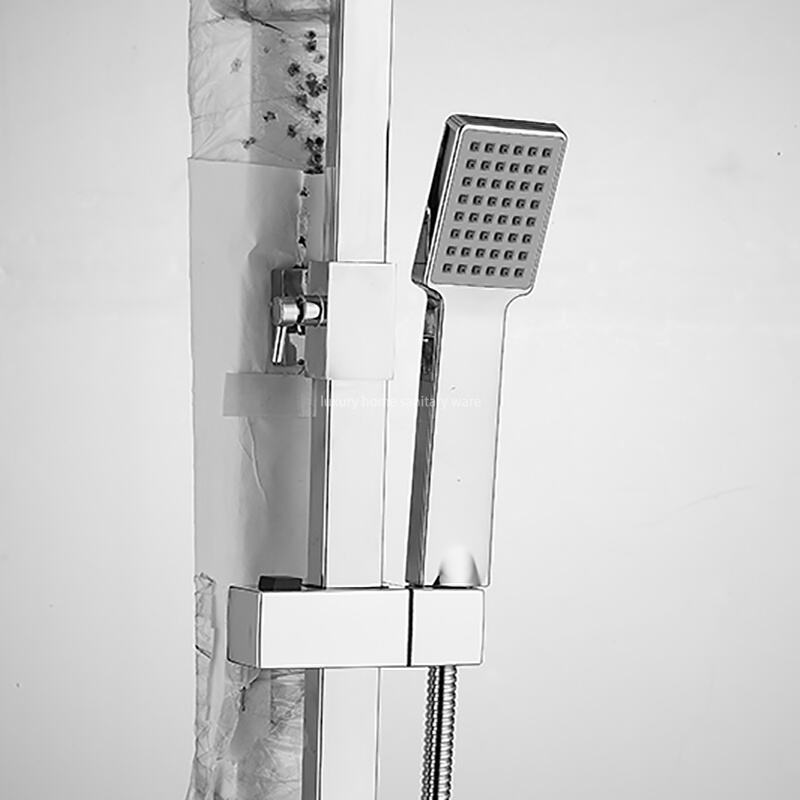 Hot-selling High-quality Electroplating Faucet Shower Set square Shower Head Set Bathroom Accessories Shower details