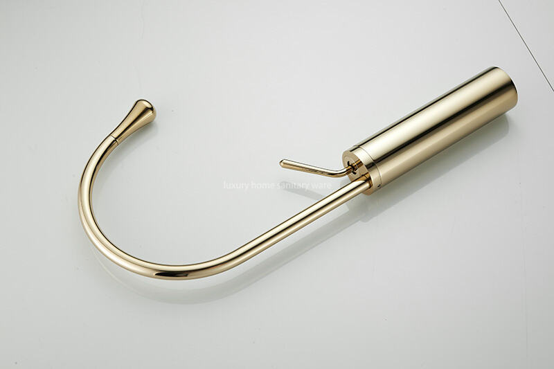 Deluxe Bathroom Floor-to-floor Dripping Zirconium Gold Faucet Floor-to-floor Faucet Base Basin Independent Bathtub Faucet supplier