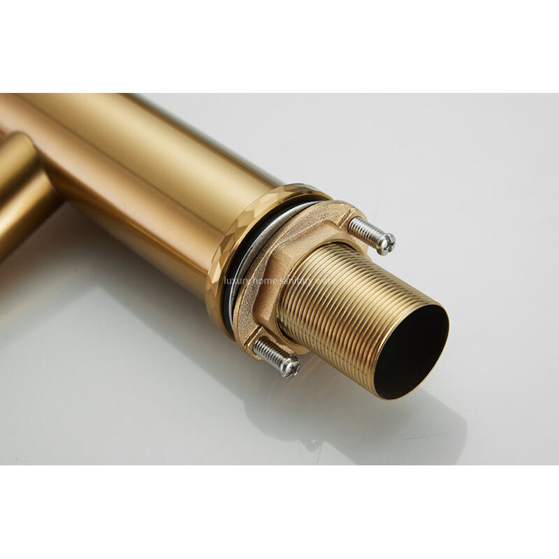 Luxury Home New Basin Washbasin Long Mouth-carved Handle-brushed Gold Bathroom Bidet Faucet Table supplier