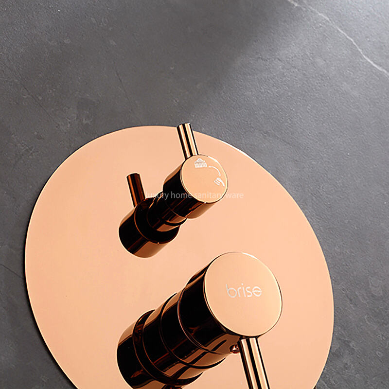 Best Selling Rose Gold Concealed Shower Set Modern Home Hotel Bathroom Shower Faucet with Hand Shower details