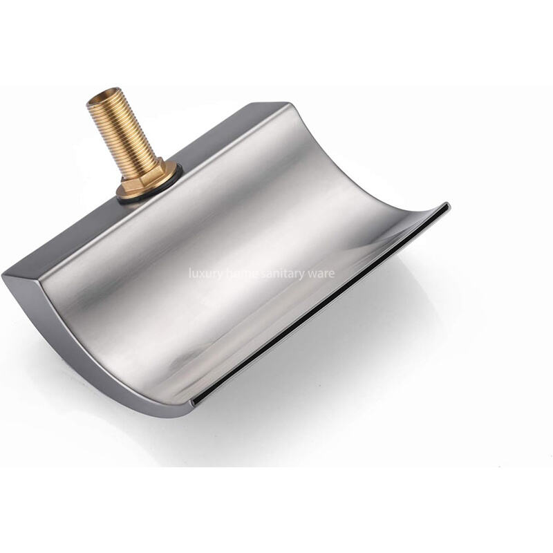 Wholesale Bathroom Deck Mount Bathtub Faucet Spout Waterfall Faucet Mixer Brass Bathtub Faucet details