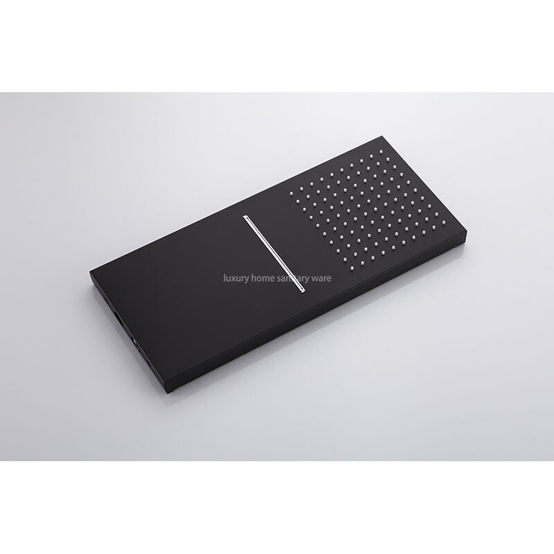 High-quality Concealed Electroplating Shower Faucet Set Waterfall Rain Mixer System Villa Hotel Bathroom Hidden factory