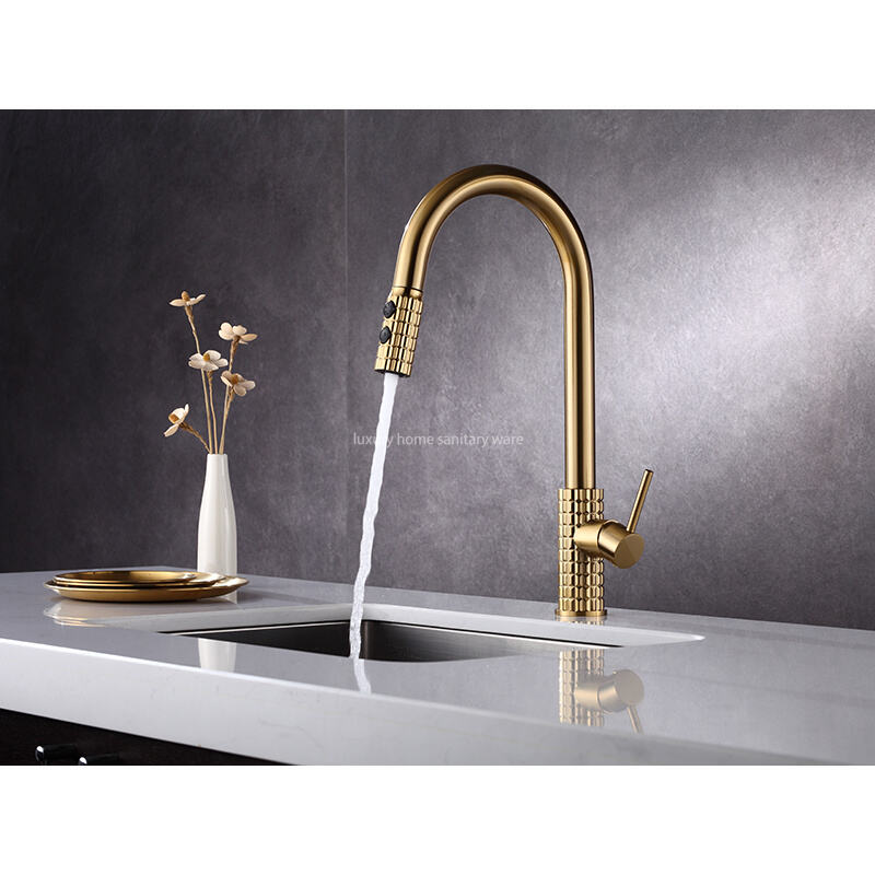 Modern Style Kitchen Faucet, Single Handle High Quality Kitchen Sink Faucet with Pull-down Sprayer manufacture