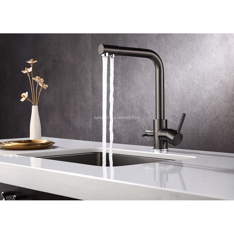 Modern Design Direct Drinking Water Kitchen Faucet Single Handle Ceramic Valve Pull-out Water Purification Faucet Single Hole details