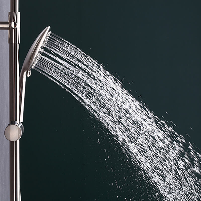 High-quality Round bar Constant Temperature Sunflower Hand-sprayed Rain Shower Faucet Kit with Adjustable Height. supplier