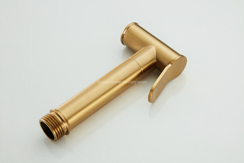 In 2025, the Classic Style Spray Gun Round-carved Handle-brushed Gold Washing Shower System Set Was Sold Well. details