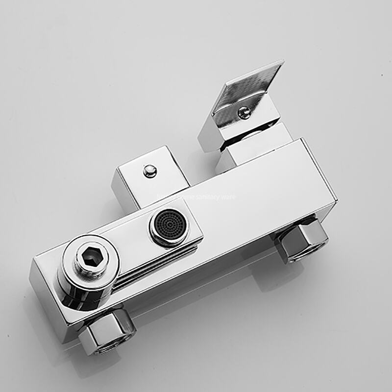 Hot-selling High-quality Electroplating Faucet Shower Set square Shower Head Set Bathroom Accessories Shower details