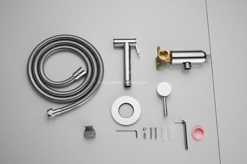 New High-quality Spray Gun Round-carved Handle-electroplating Bath Shower Manual Toilet Water Mist Nozzle Set supplier