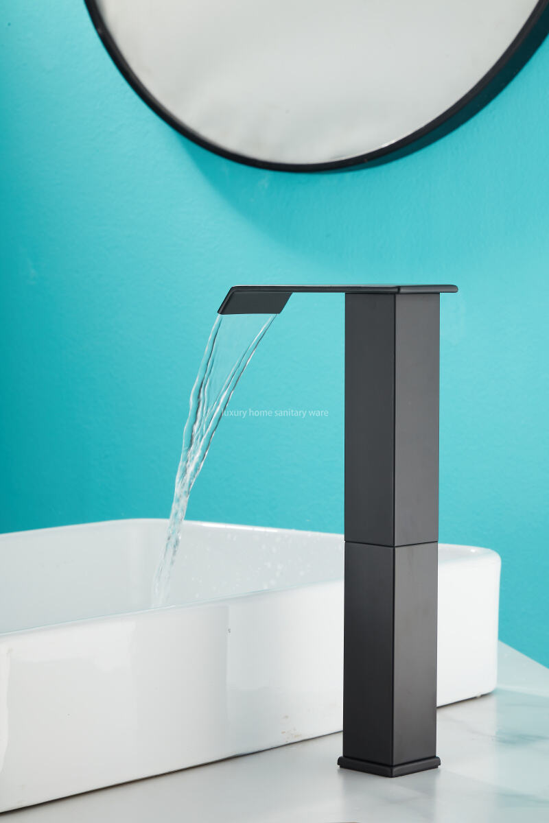 Factory Wholesale Automatic Non-touch Sensor Waterfall Electroplating Basin Faucet Induction Quartet High. supplier