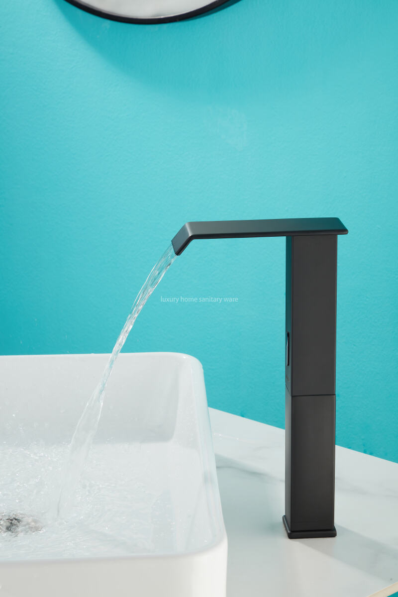 Factory Wholesale Automatic Non-touch Sensor Waterfall Electroplating Basin Faucet Induction Quartet High. manufacture