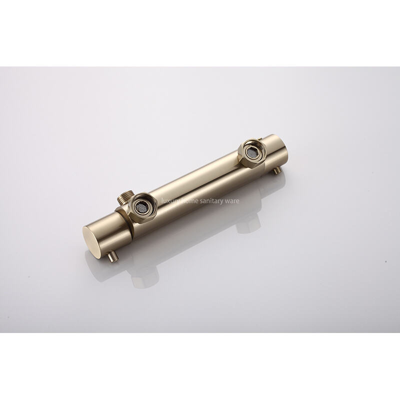 Modern Constant Temperature Shower Set Brass Hidden Shower Faucet Bathroom Brushed Gold Shower Faucet Set factory