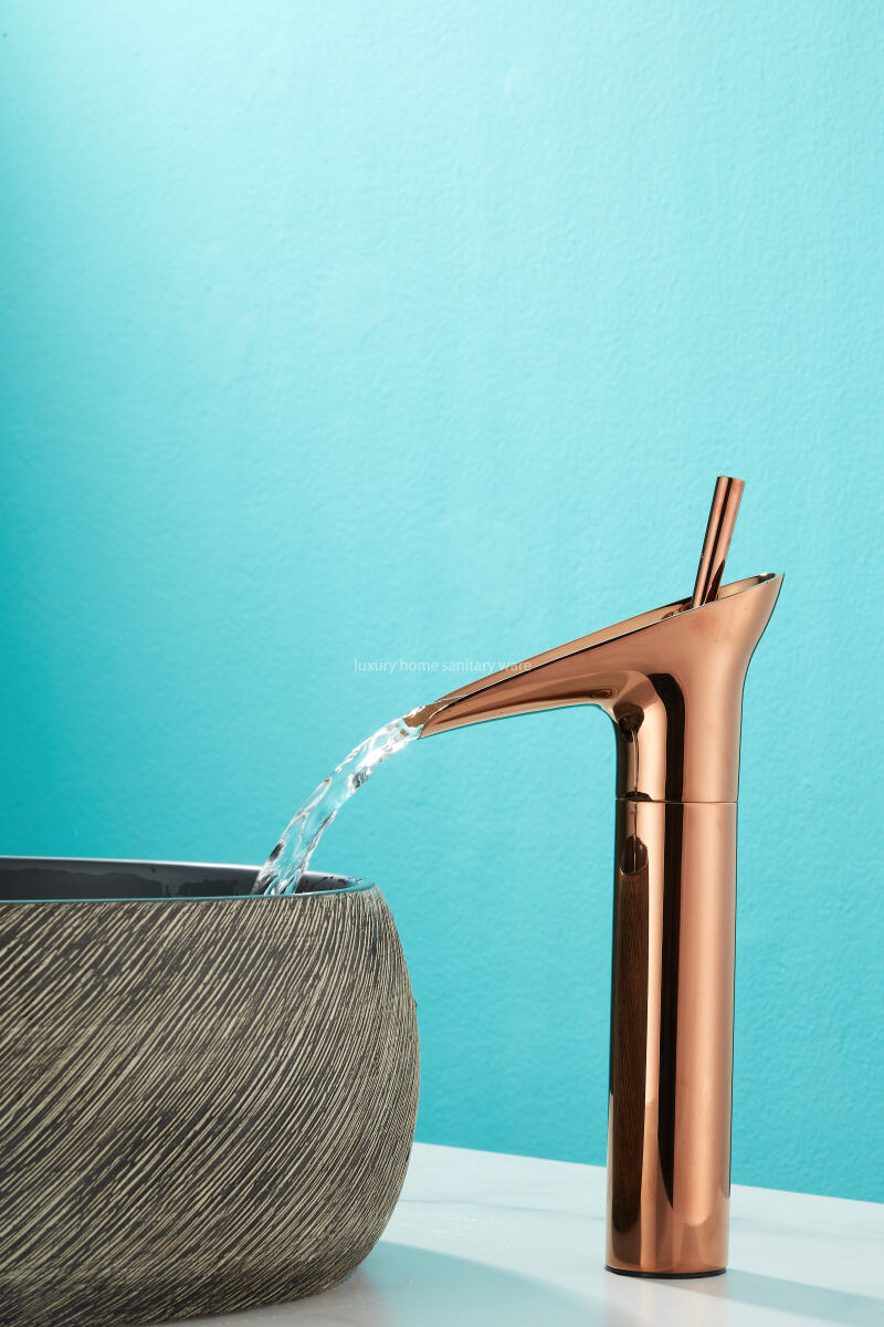 Factory Direct High-end Wine Glasses-rose Gold Ancient Wine Glasses Waterfall Hot and Cold Taps. details
