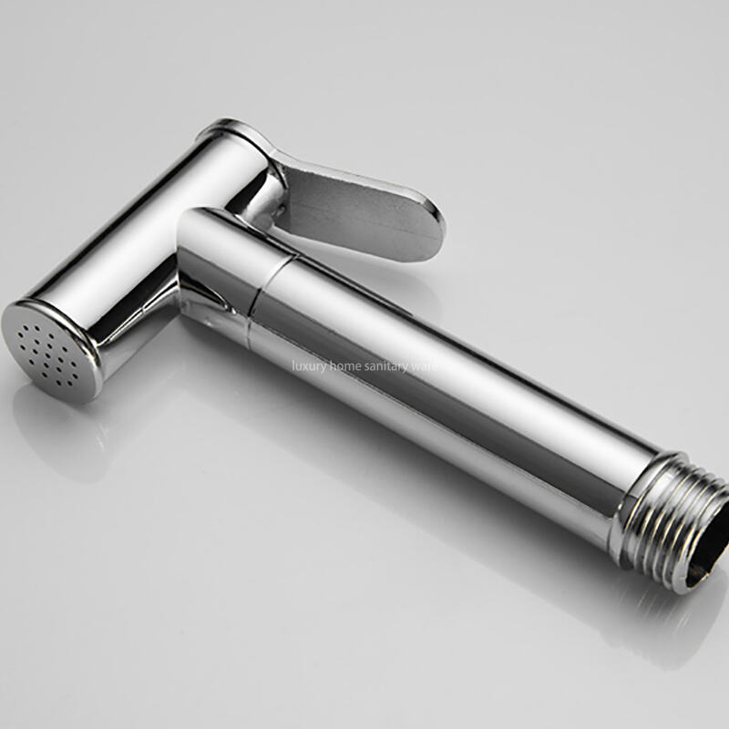 New High-quality Spray Gun Round-carved Handle-electroplating Bath Shower Manual Toilet Water Mist Nozzle Set factory