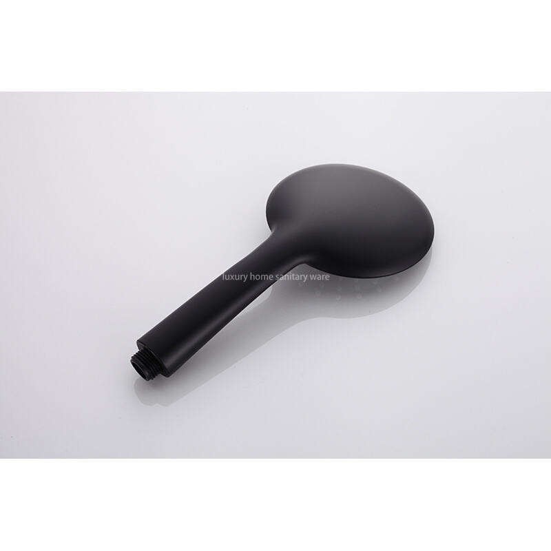 Round Overhead Rain Hand-held Riser Shower Set Black Constant Temperature Shower Mixer Set Shower System manufacture
