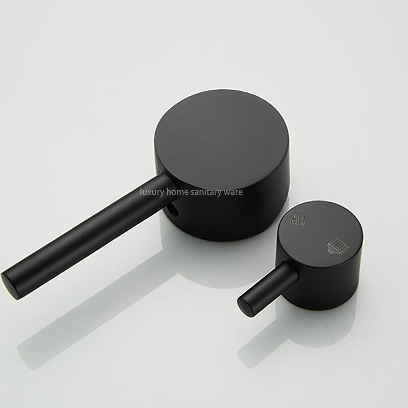 Factory Direct Black Shower Suit Wall-mounted High-pressure Shower Faucet Suit Household Concealed Bathroom Shower Faucet factory