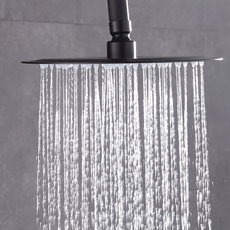 Modern Round Stick Constant Temperature Small Round Stick Hand Spray Bathtub Shower Faucet Black Bathroom Shower Set supplier