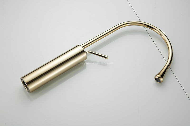 Deluxe Bathroom Floor-to-floor Dripping Zirconium Gold Faucet Floor-to-floor Faucet Base Basin Independent Bathtub Faucet manufacture