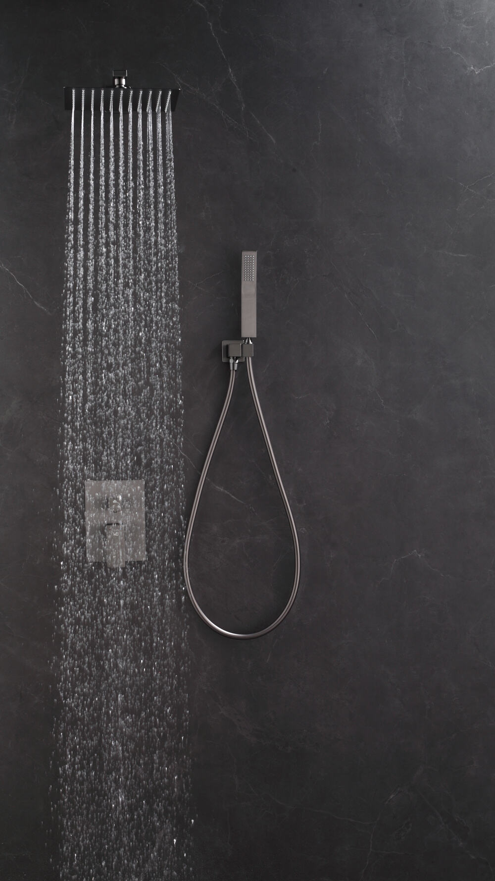 Massage High Pressure Shower System Bathroom Set Wall Mounted 8-12-inch Shower Head and Handheld Sprayer Rainfall Faucets Combo manufacture