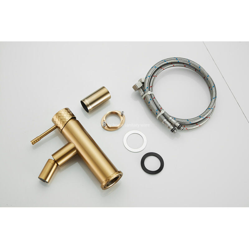 Luxury Home New Basin Washbasin Long Mouth-carved Handle-brushed Gold Bathroom Bidet Faucet Table supplier