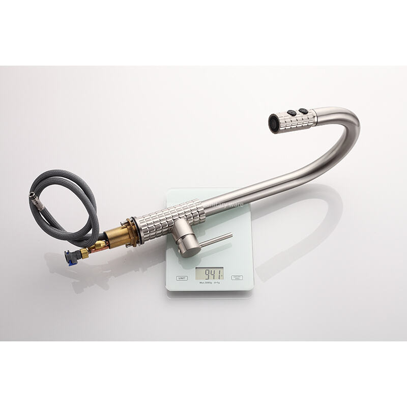 Factory Straight Hair High Quality Modern Single Handle Matte Black Kitchen Sink Faucet Simple Drop-down Sprayer. manufacture