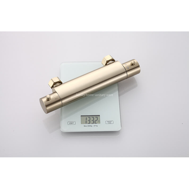 Modern Constant Temperature Shower Set Brass Hidden Shower Faucet Bathroom Brushed Gold Shower Faucet Set details