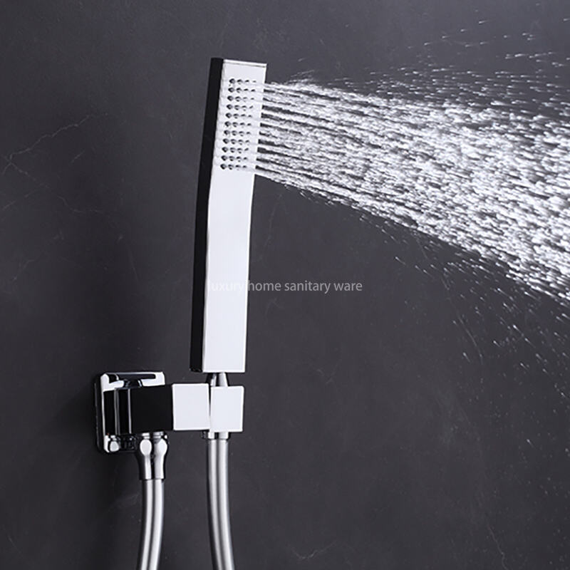 Modern Bathroom Shower Faucet Hidden Installation Luxury Shower System Large Top Spray square Shower Set supplier