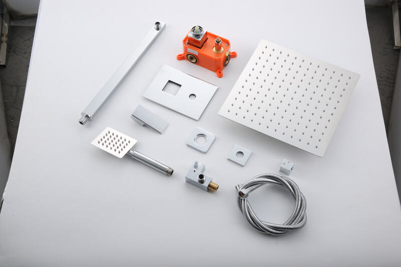 Massage High Pressure Shower System Bathroom Set Wall Mounted 8-12-inch Shower Head and Handheld Sprayer Rainfall Faucets Combo supplier