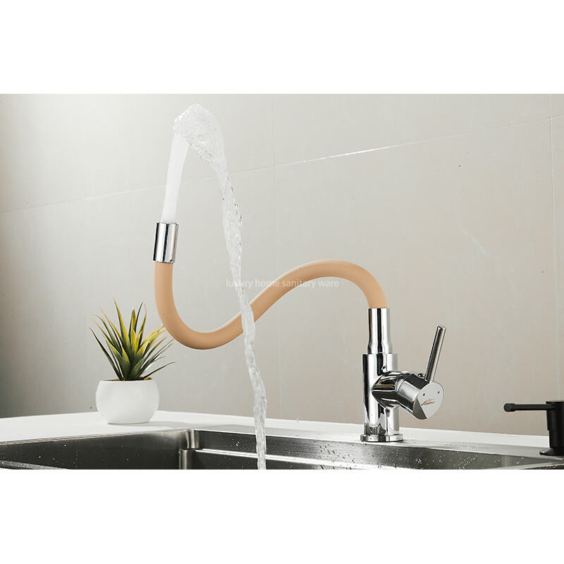 Best-selling Kitchen Deck Is Equipped with 360 Faucet, High-quality Universal Faucet-khaki Hot and Cold Mixer Faucet details