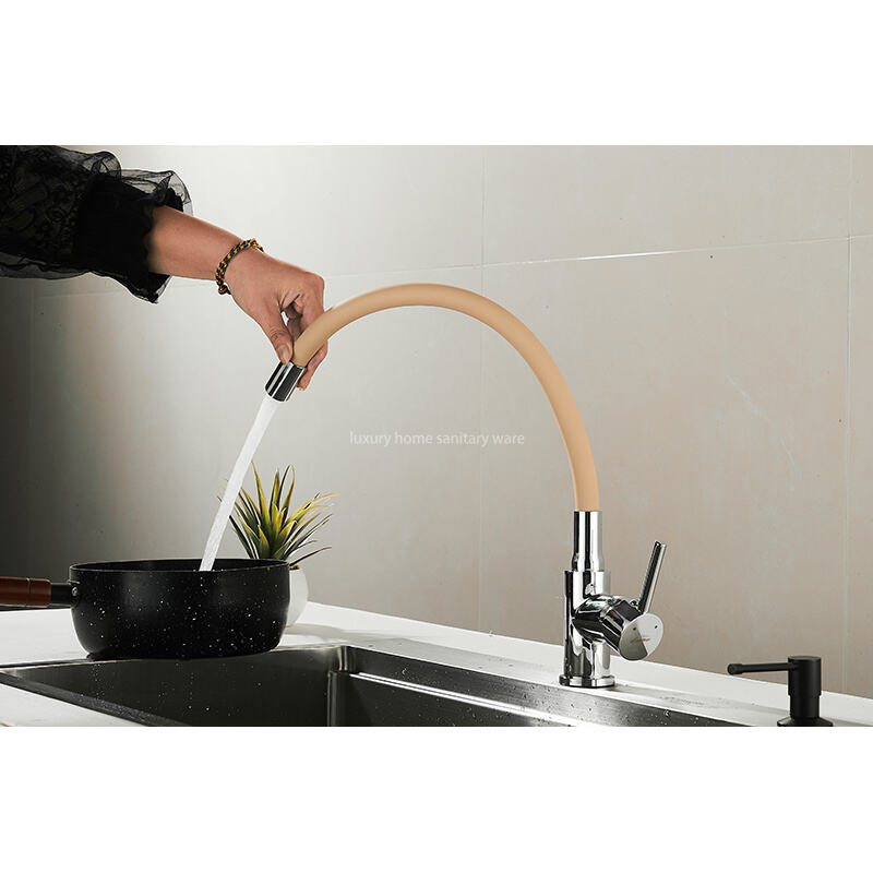 Best-selling Kitchen Deck Is Equipped with 360 Faucet, High-quality Universal Faucet-khaki Hot and Cold Mixer Faucet factory