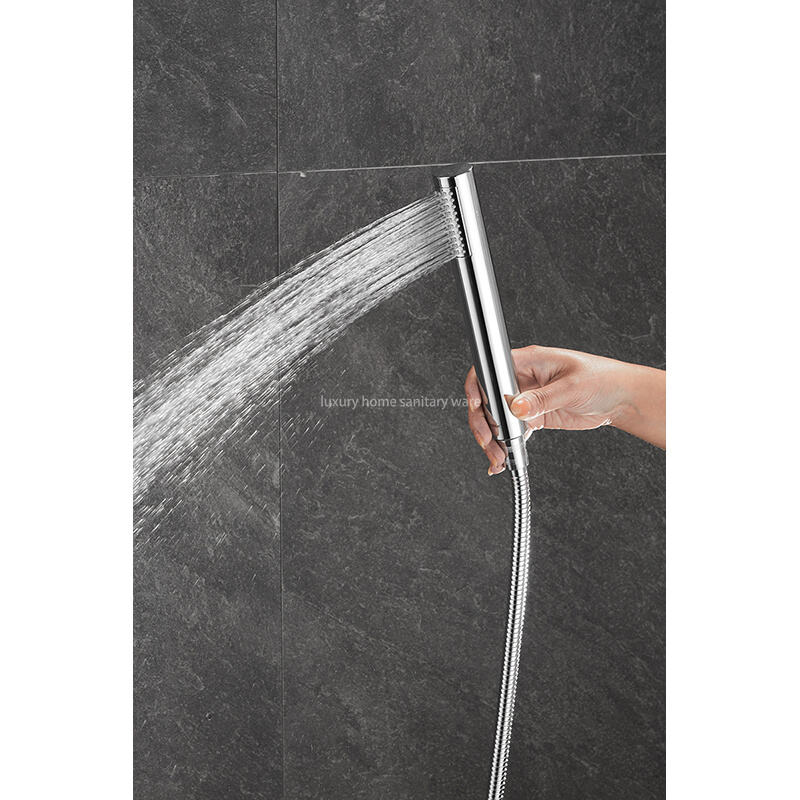 High Quality Electroplated Round bar Constant Temperature Shower Faucet Set Constant Temperature Shower Set details