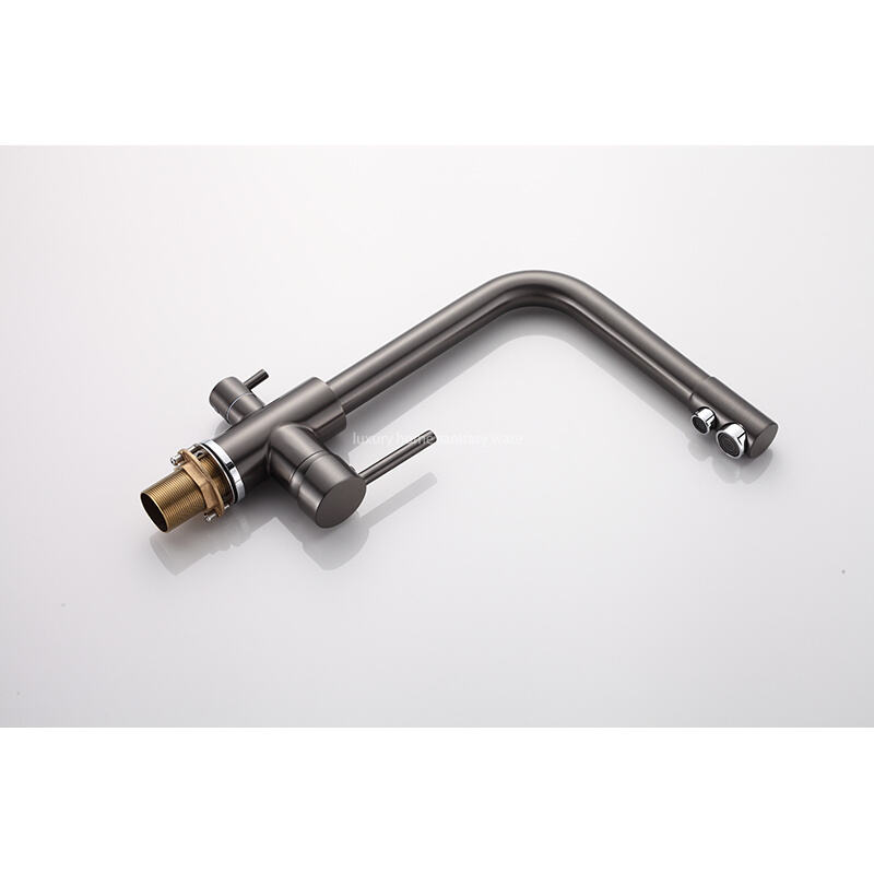 Modern Design Direct Drinking Water Kitchen Faucet Single Handle Ceramic Valve Pull-out Water Purification Faucet Single Hole manufacture