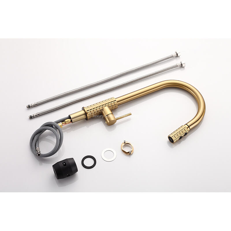 Modern Style Kitchen Faucet, Single Handle High Quality Kitchen Sink Faucet with Pull-down Sprayer details