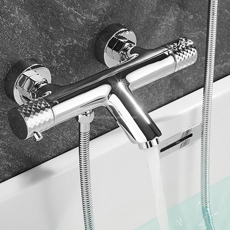 New Bathtub Shower Set Bathroom Faucet Brush Shower Faucet Constant Temperature Bathtub Shower Faucet details
